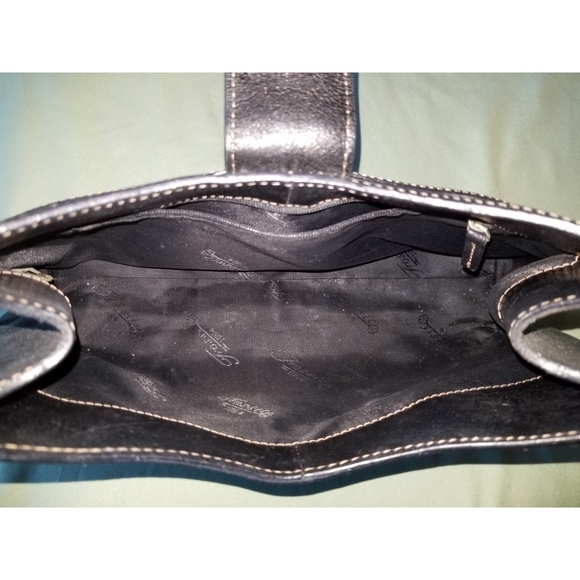FOSSIL Black Leather Shoulder Bag Purse - Picture 4 of 14